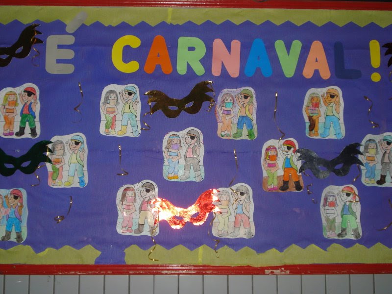 Cartaz de carnaval para escola da Educação Infantil.