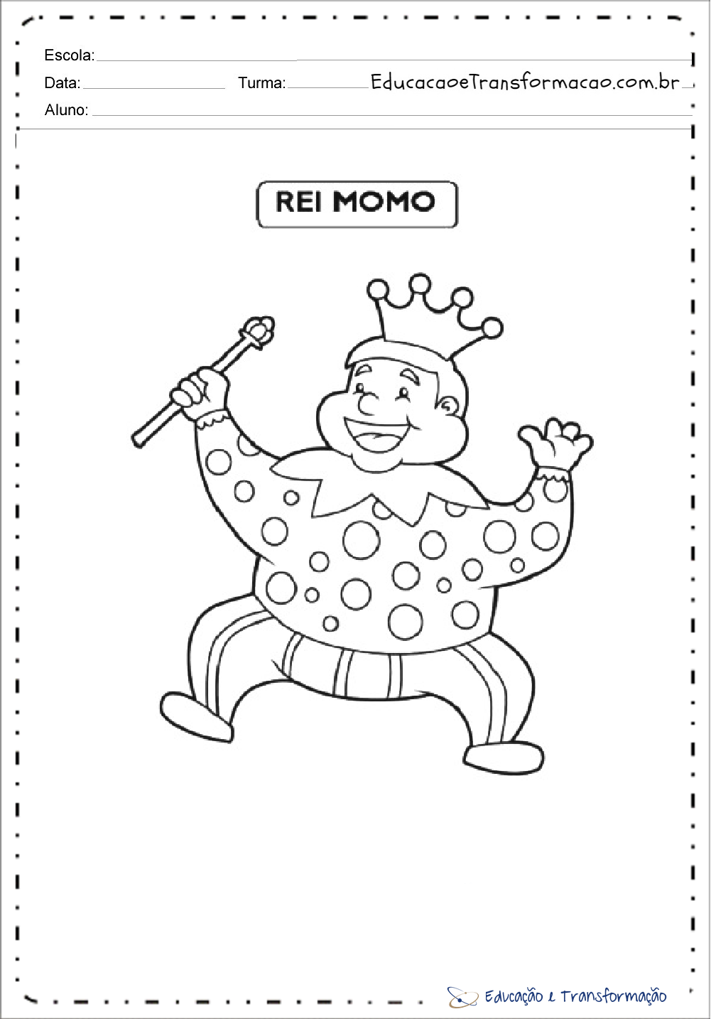 Desenhos de carnaval para colorir e imprimir