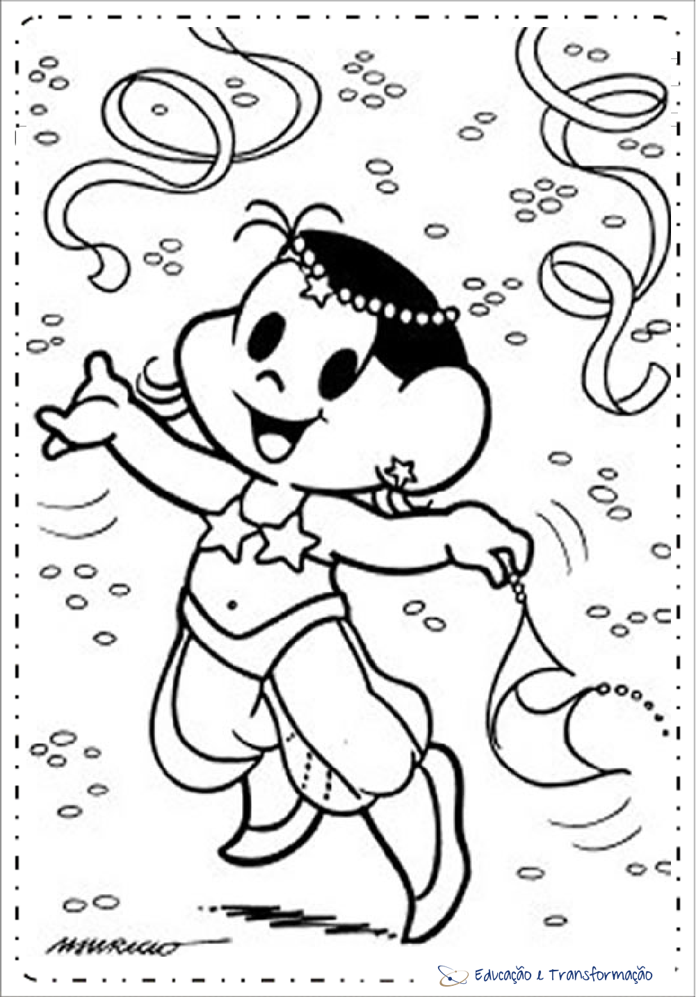 Desenhos de carnaval para colorir e imprimir