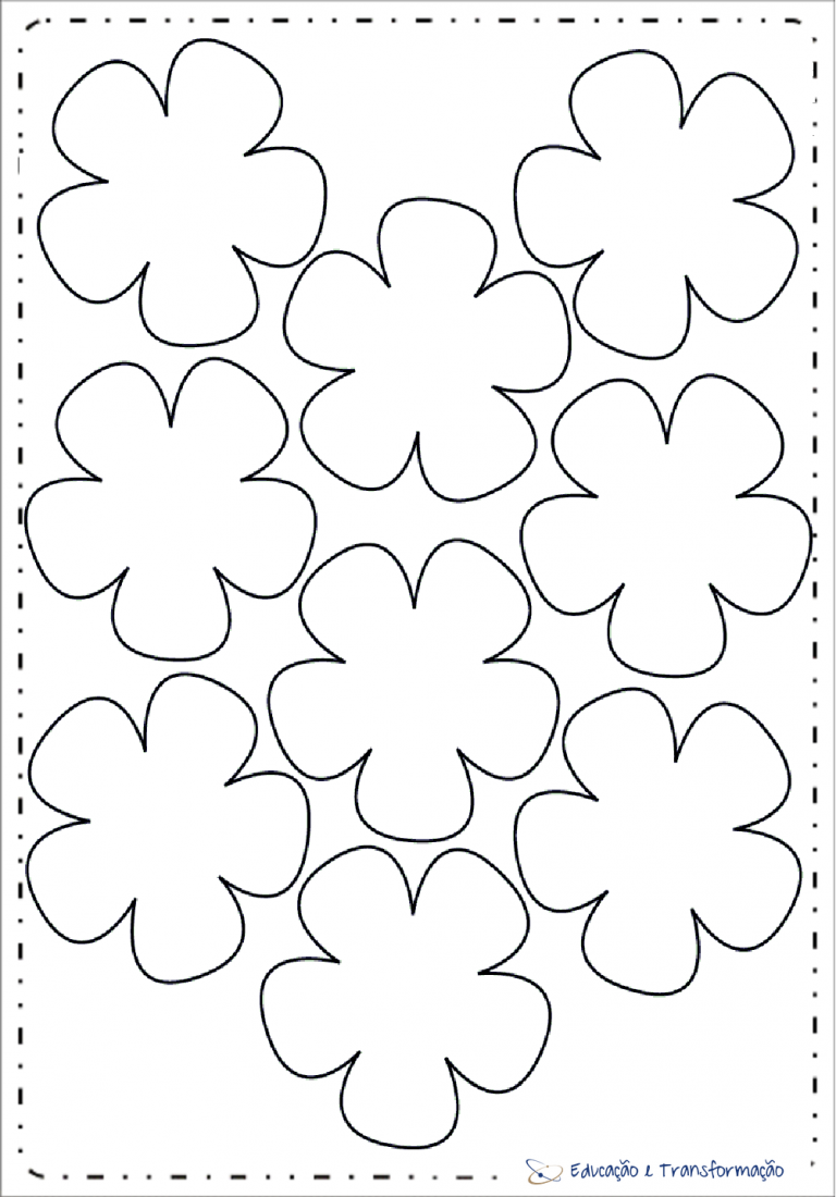 Vários moldes de flores – Educação e Transformação