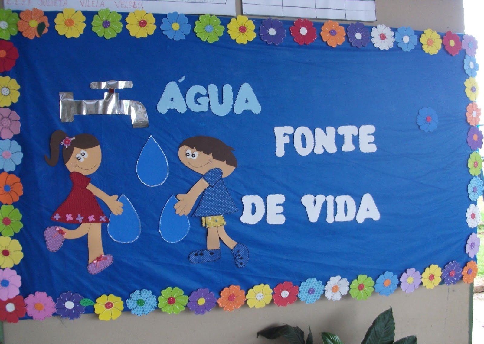 Mural Dia da Água em EVA para escola