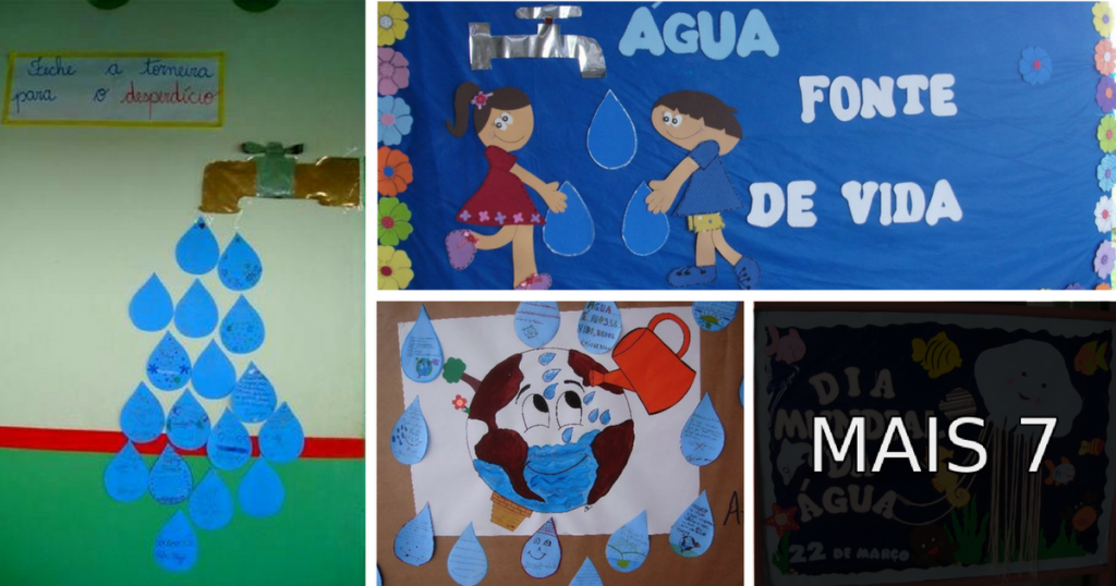 Cartazes sobre o dia da agua para educação infantil Mural Dia Da Agua Em Eva Para Escola Painel E Cartazes 22 De Marco