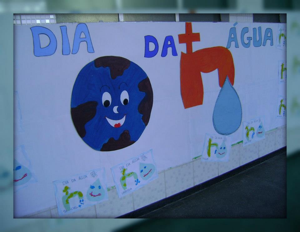 Mural Dia da Água em EVA para escola