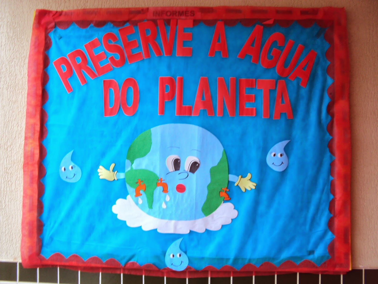 Mural Dia da Água em EVA para escola