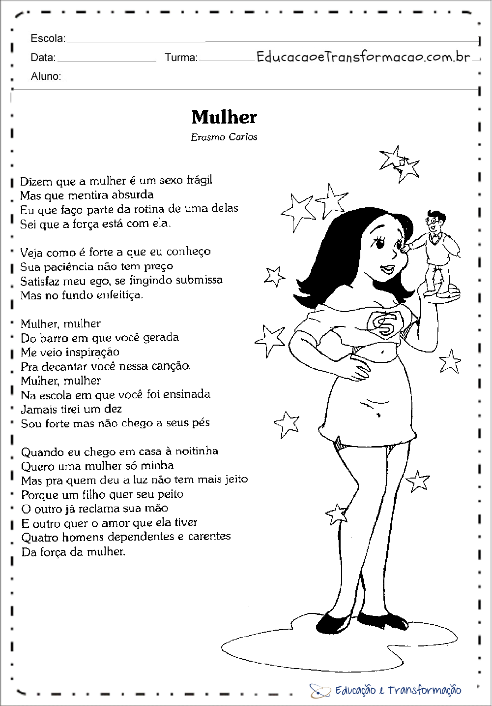 Atividades sobre o dia da mulher