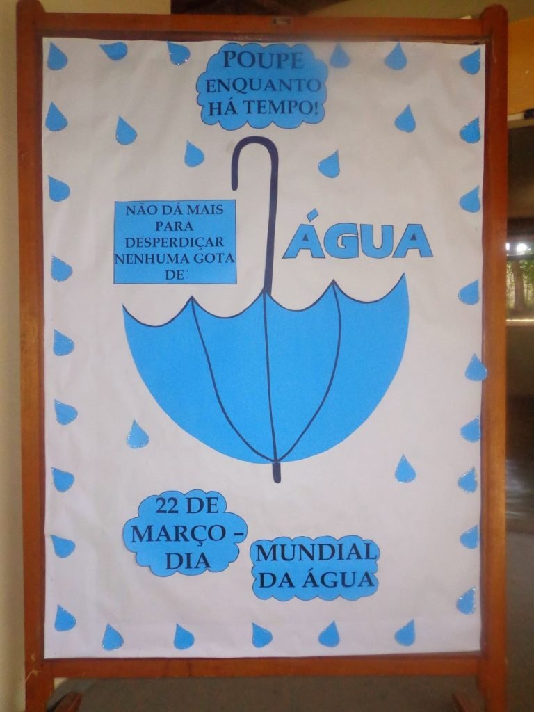 Painel Dia Da gua Em EVA Com Moldes Para Imprimir Murais E Cartazes