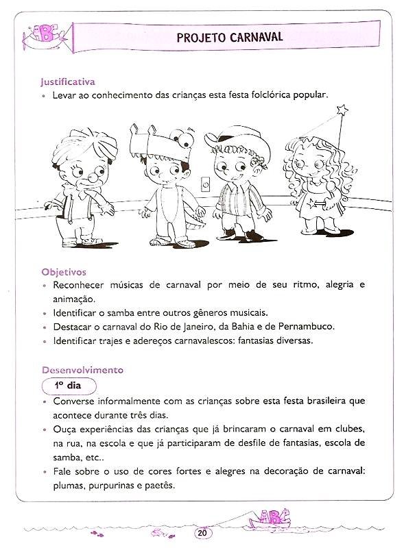 Plano de Aula Carnaval para Educação Infantil