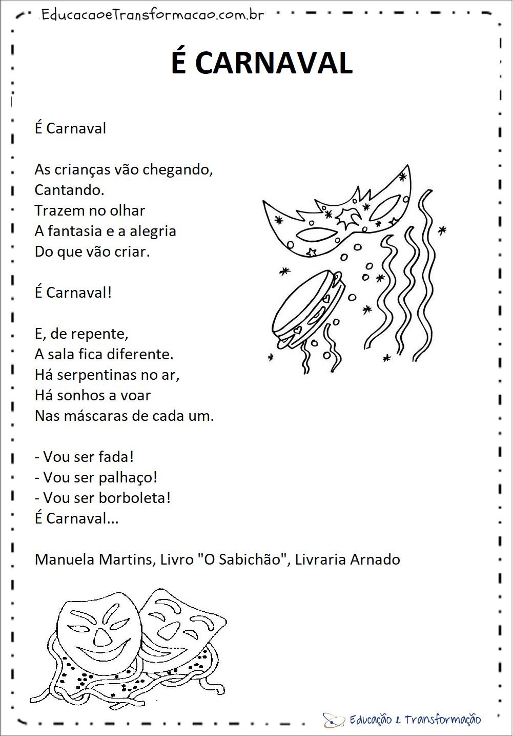 Textos sobre o Carnaval para imprimir - Origem e Curiosidades