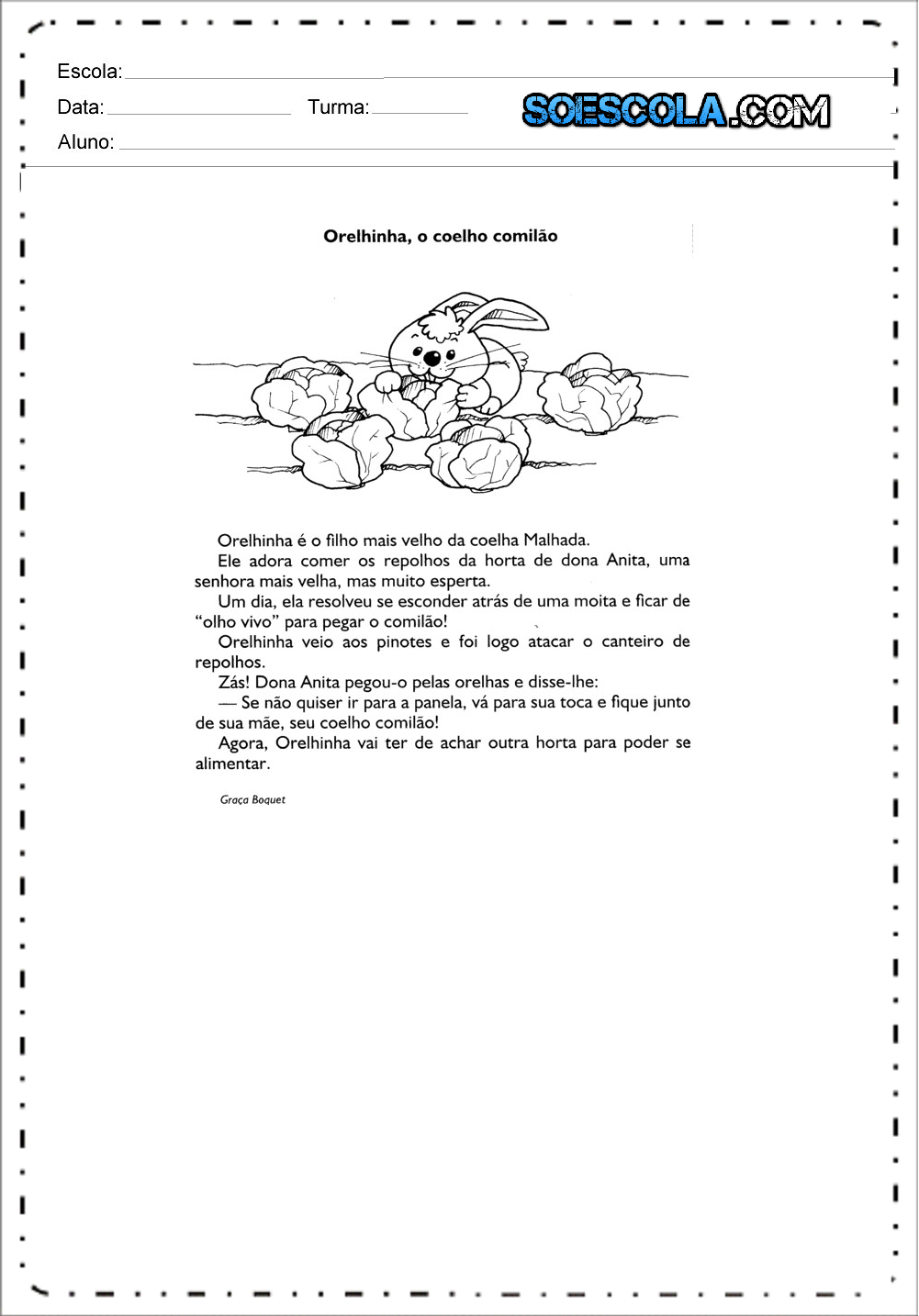 Pequenos textos para alfabetização - Textos curtos para leitura