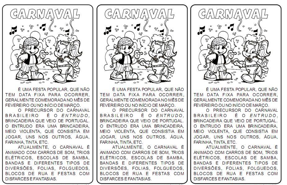 Textos sobre o Carnaval para imprimir - Origem e Curiosidades