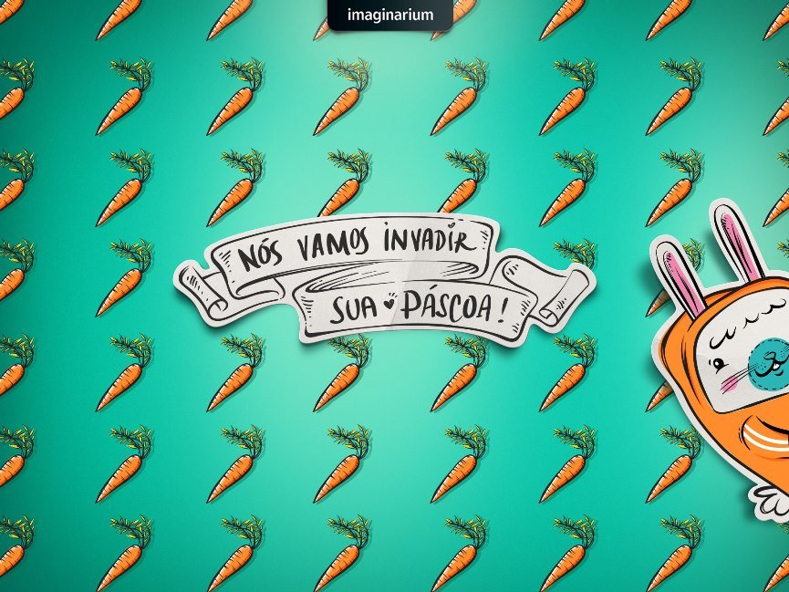 Frases de Páscoa ilustradas para Redes Sociais