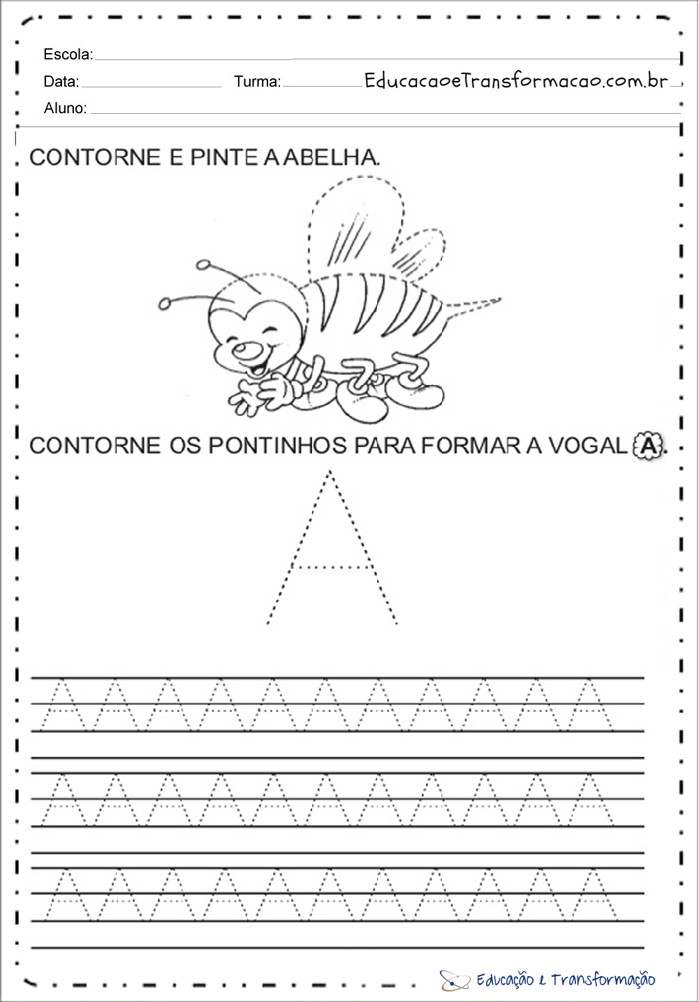 Atividades com a letra A