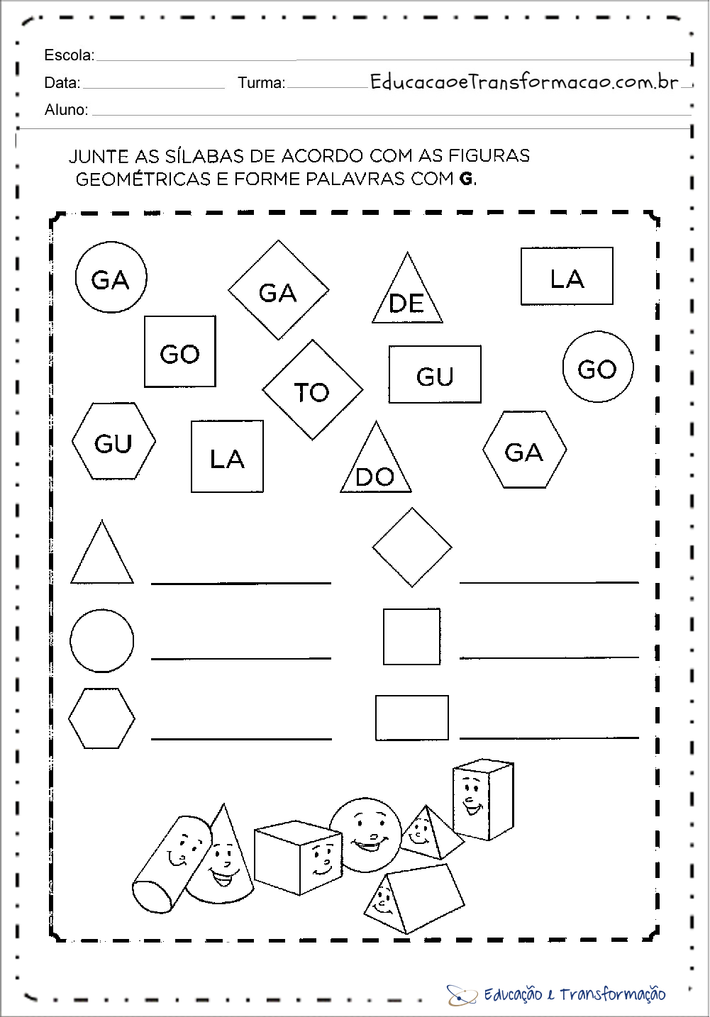 Atividades Letra G Educação Infantil Para Imprimir