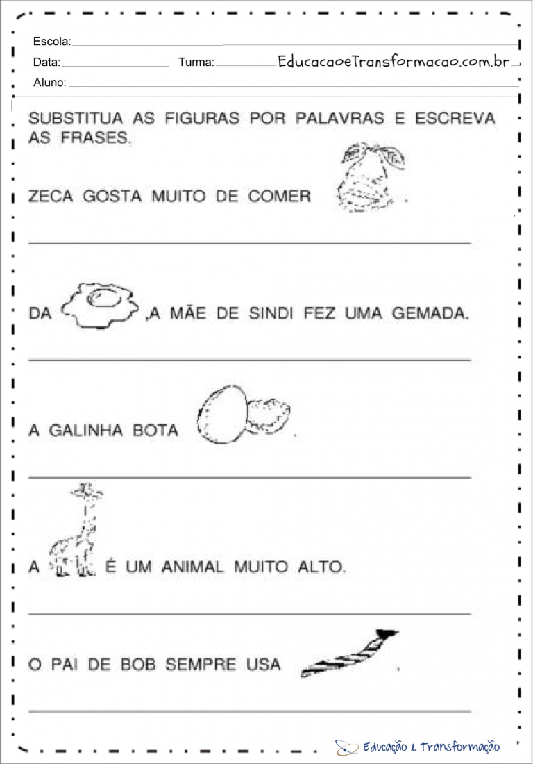 Atividades com a letra G para alfabetização - Atividades Educativas