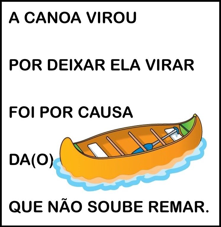 Atividades com Nome Próprio: A canoa virou