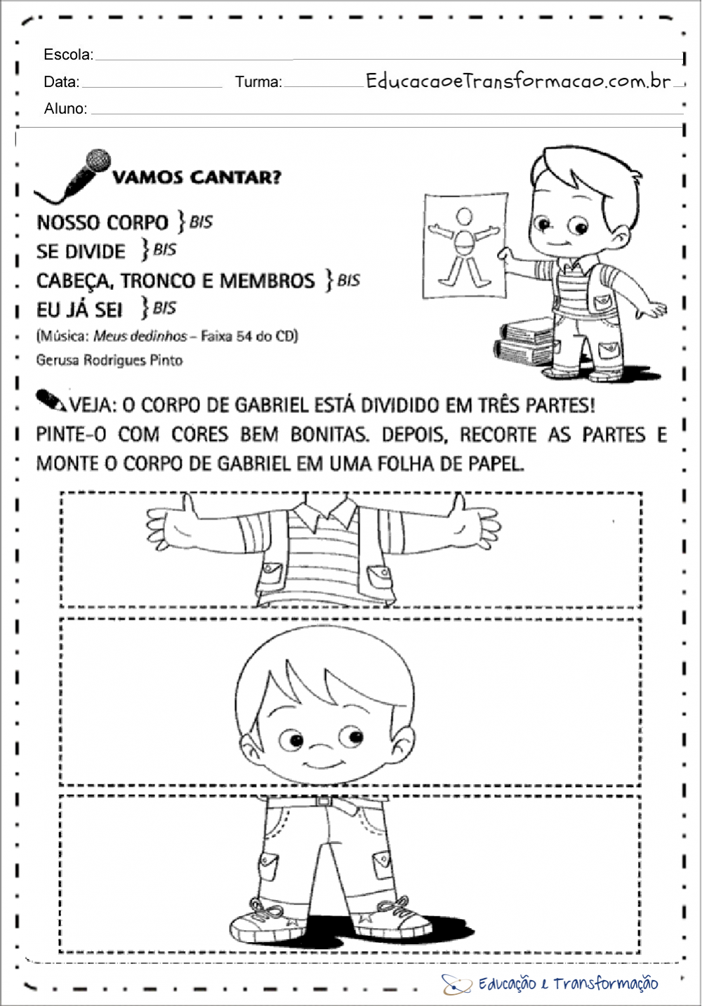 Atividades Corpo Humano para Ensino Fundamental e Educação Infantil