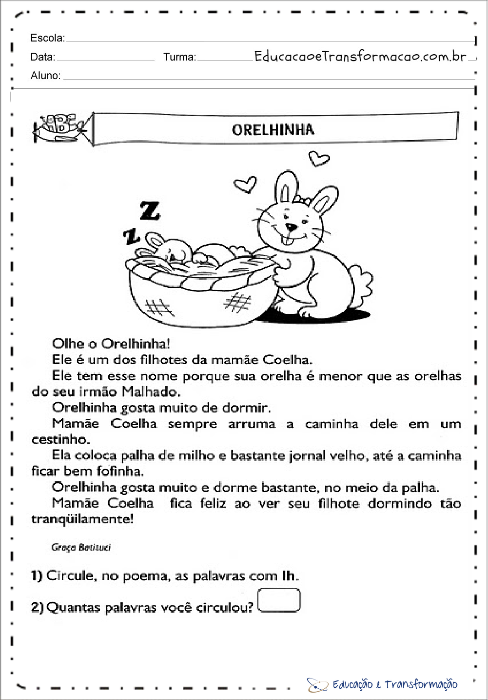 Atividades de Páscoa com Interpretação de Texto