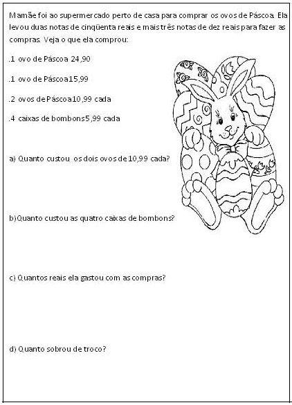 Atividades de Páscoa com Interpretação de Texto