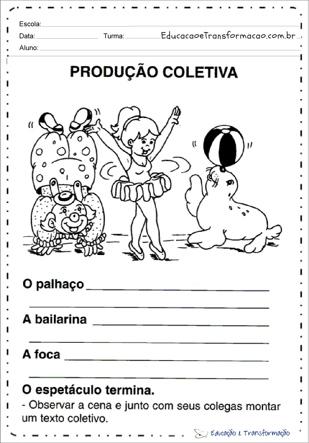 Atividades Dia do Circo para Ensino Fundamental