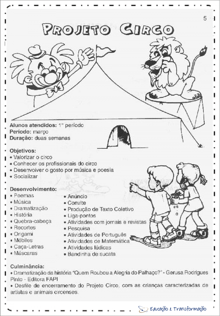 Atividades Dia do Circo para Ensino Fundamental - Projeto Circo ...