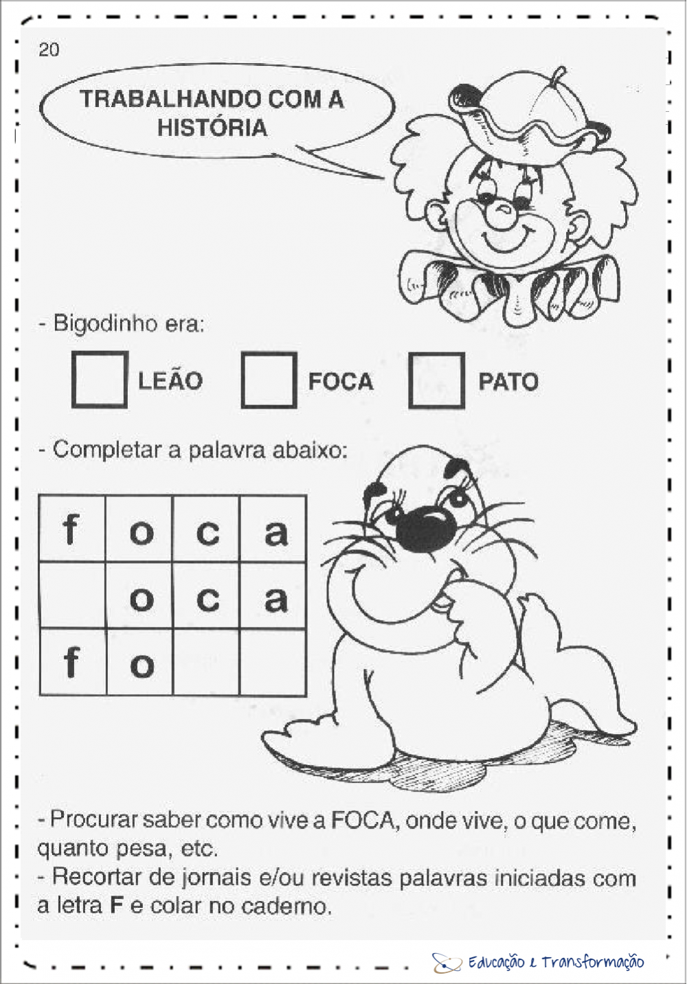 Atividades Dia do Circo para Ensino Fundamental -