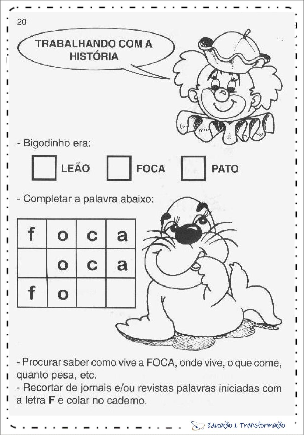 Atividades Dia do Circo para Ensino Fundamental - 