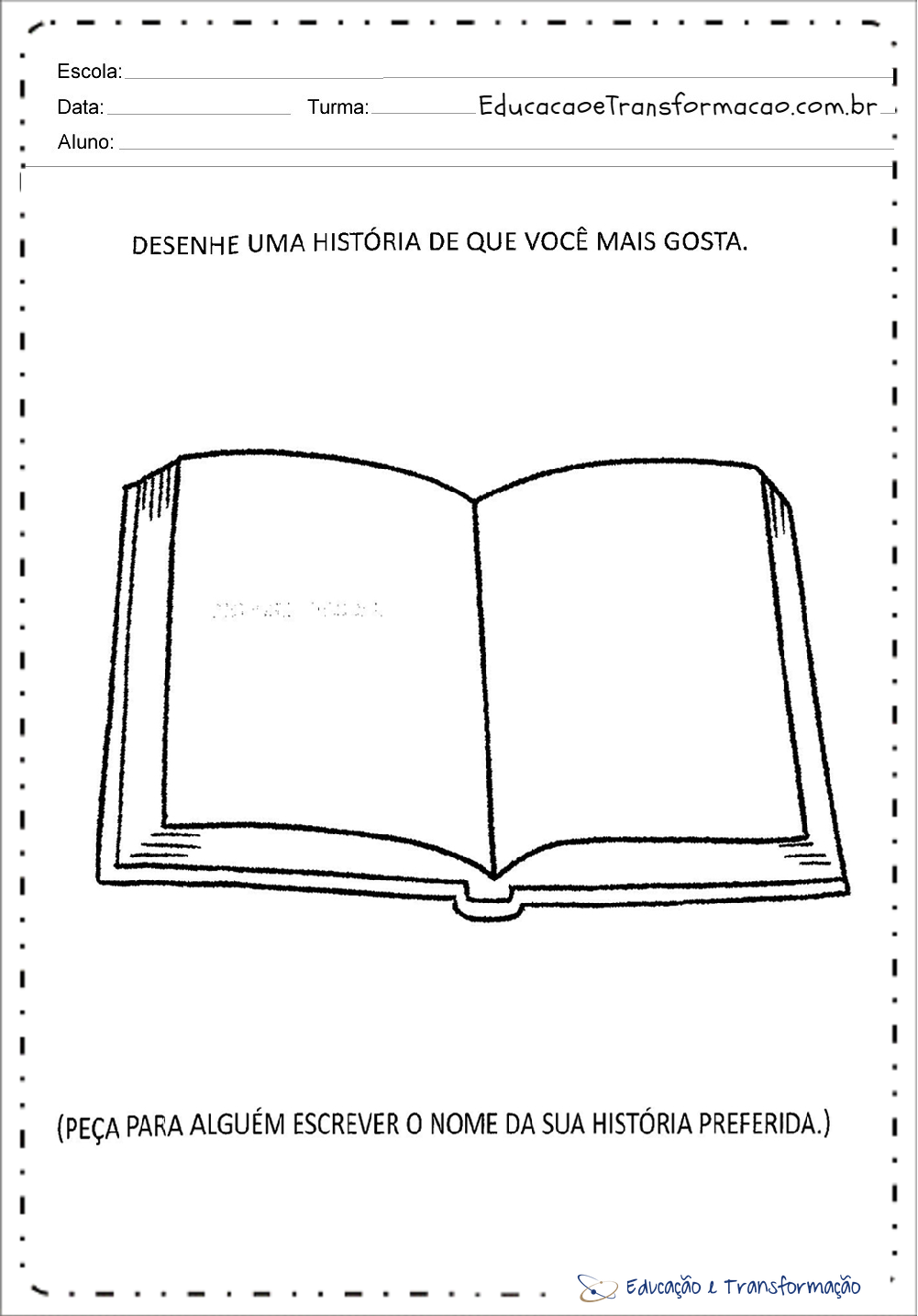 Atividades Dia do Livro Infantil para imprimir