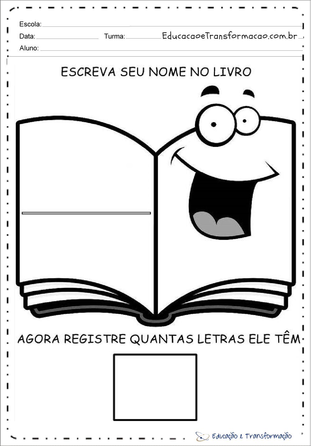 Atividades Dia do Livro Infantil 