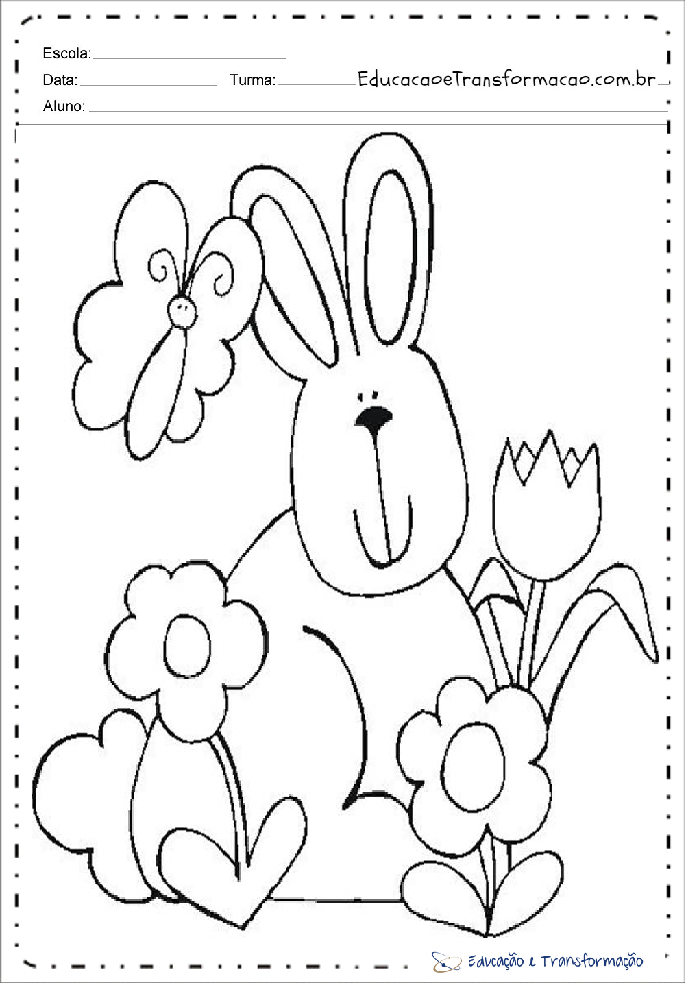 Atividades para Páscoa - Desenhos para colorir