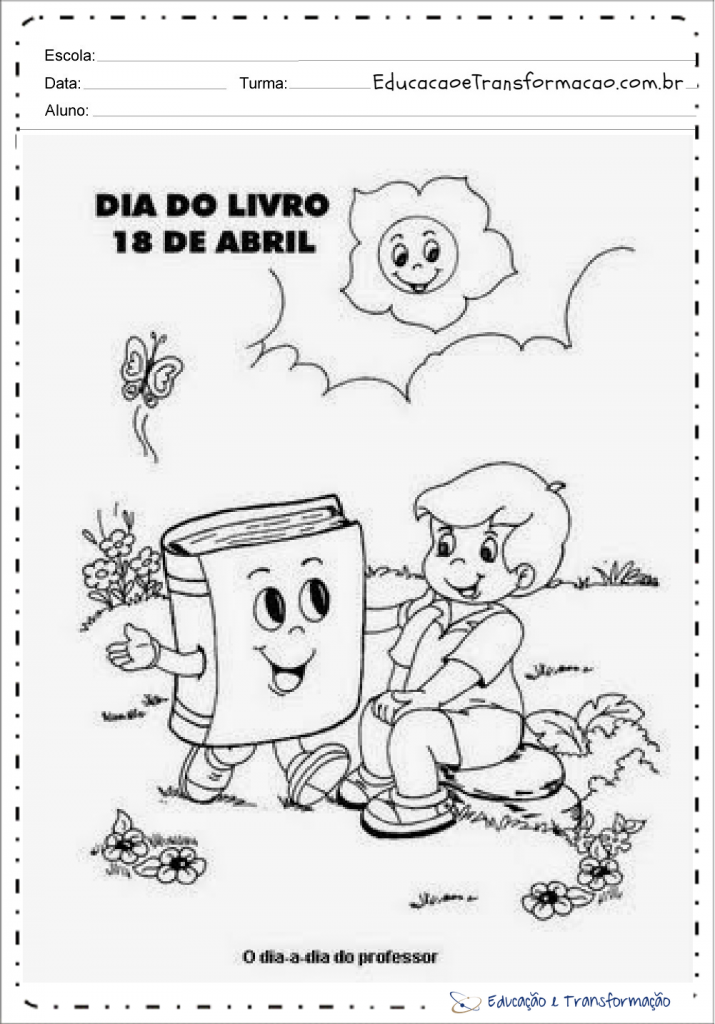 Atividades sobre o Dia do Livro Infantil para imprimir - Educação Infantil