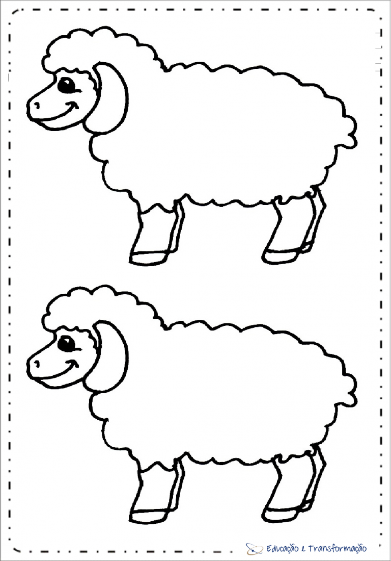 Desenhos de Ovelhas para colorir e imprimir - Ovelhas de Páscoa