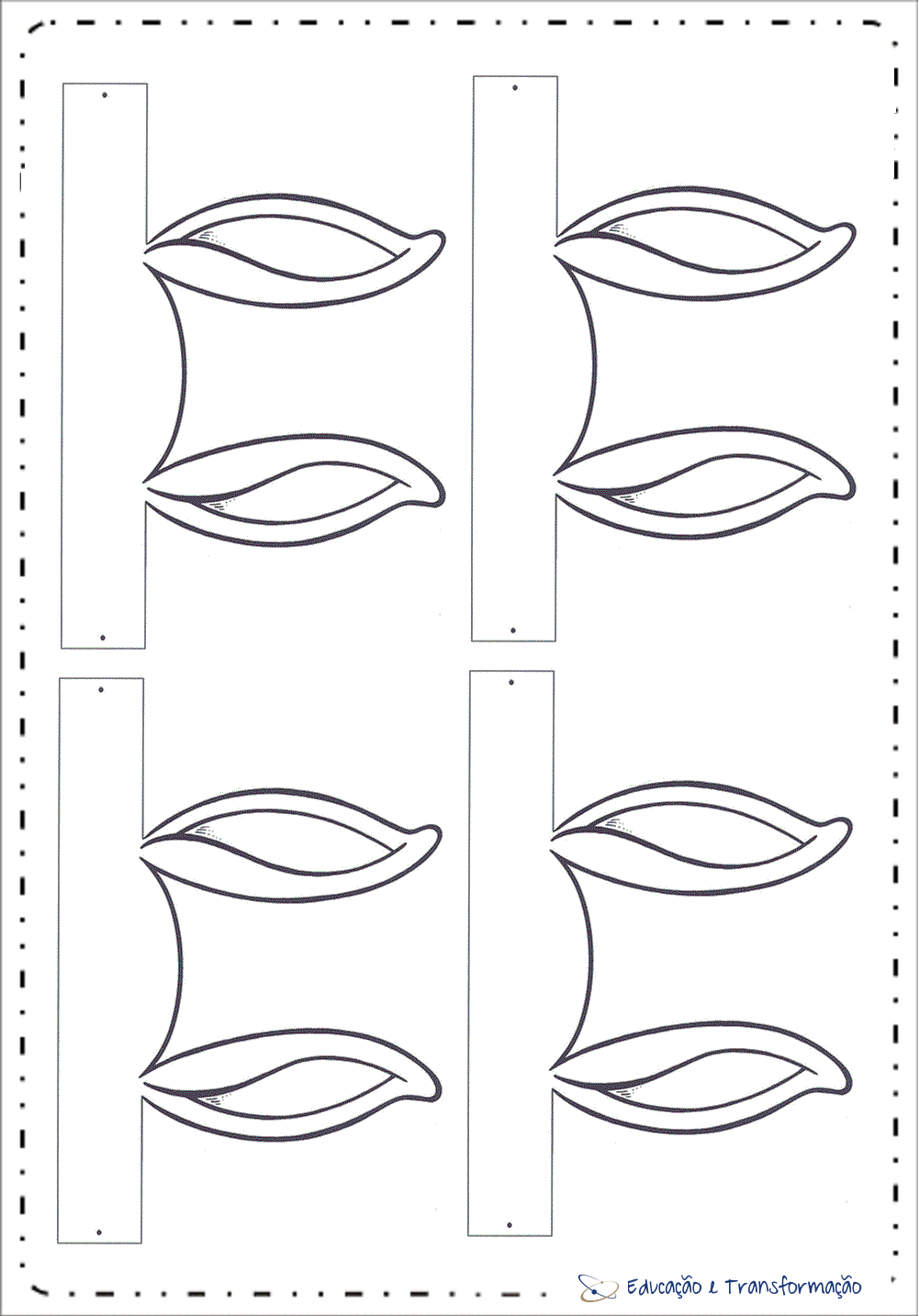 Máscaras de Coelhinho - Orelhas de Coelho para imprimir e colorir