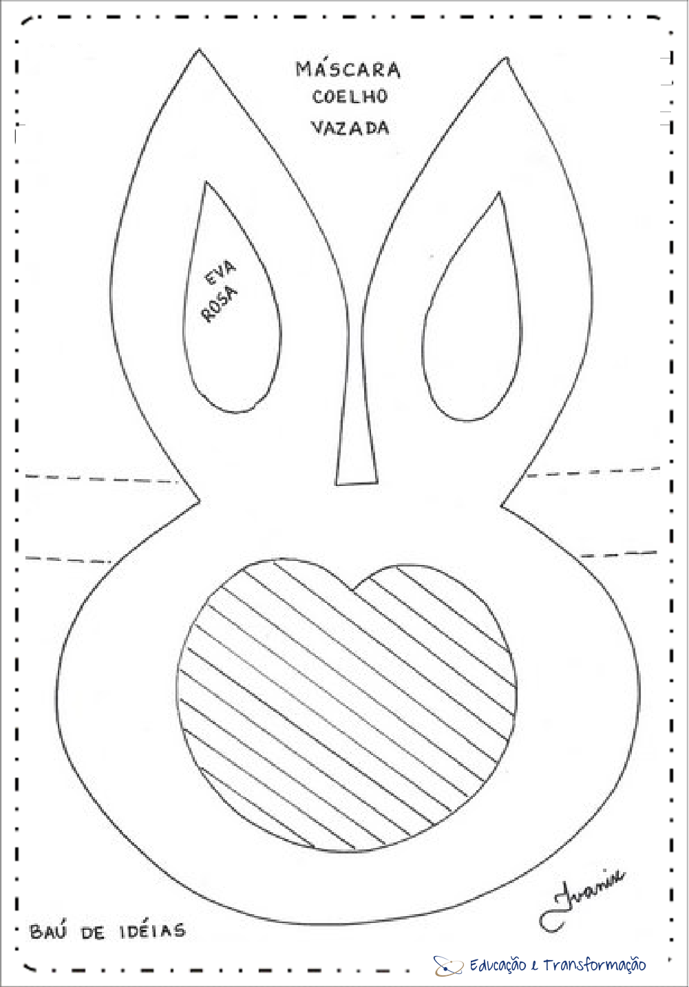 Máscaras de Páscoa e Orelhas de coelho para imprimir