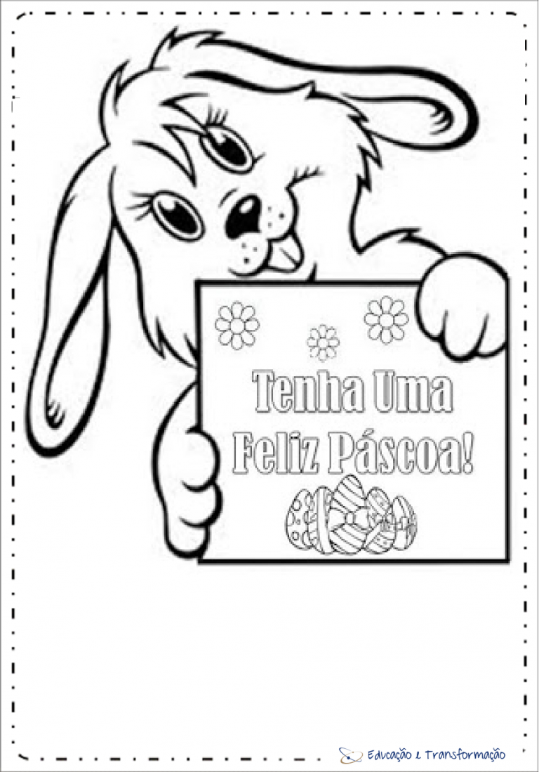 Mensagens de Páscoa para colorir- Tenha uma feliz páscoa – Educação e ...