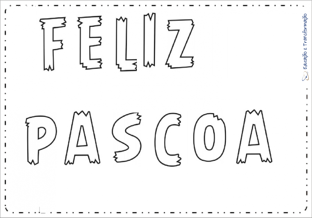 Moldes de Letras - Feliz Páscoa para Mural – Educação e Transformação
