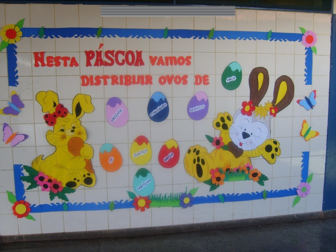 Mural de Páscoa para Educação Infantil