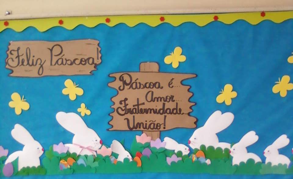 Mural De Páscoa Para Educação Infantil Em Eva Painel E Cartazes