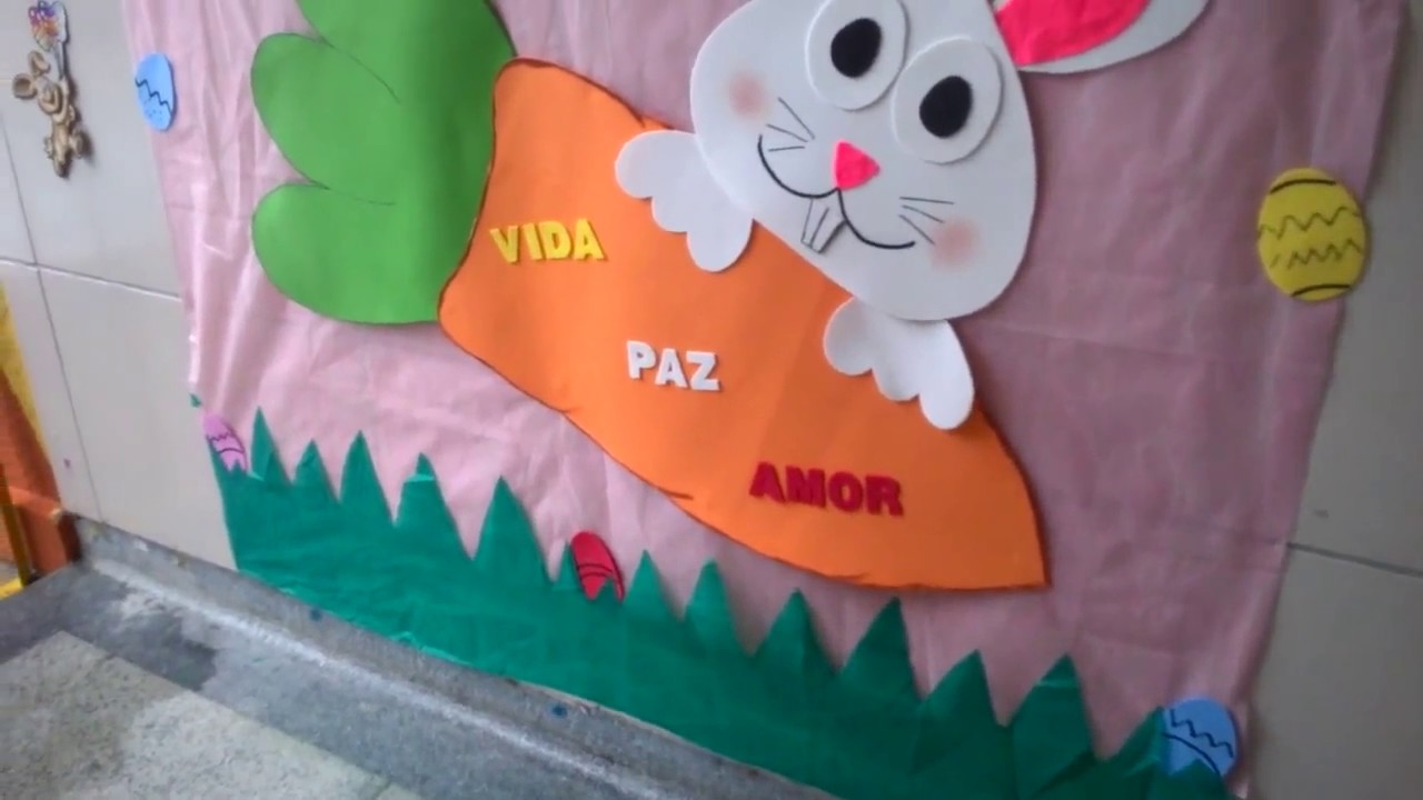 Mural de Páscoa para Educação Infantil