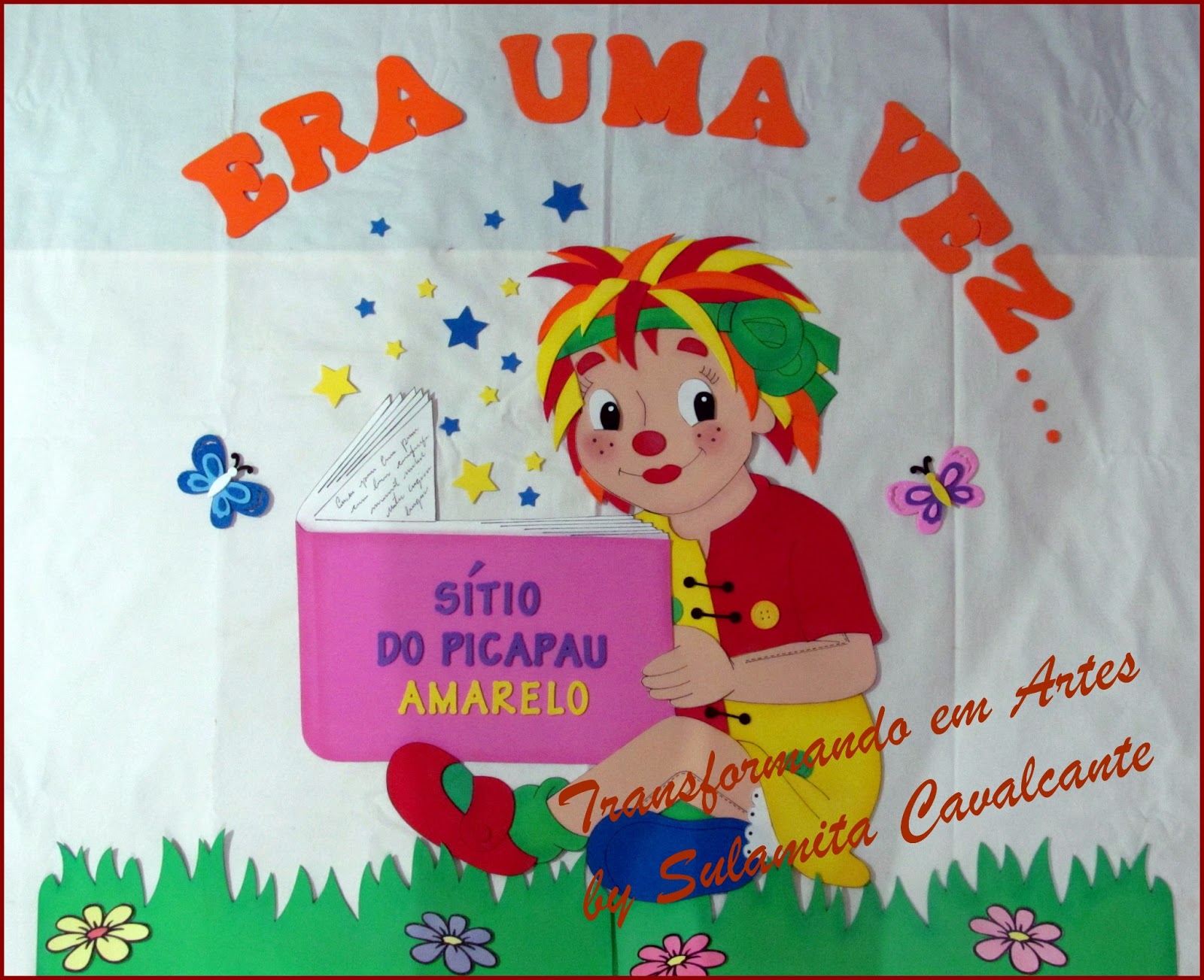 Painel Dia Do Livro Infantil Em Eva Com Moldes Cartaz E Mural