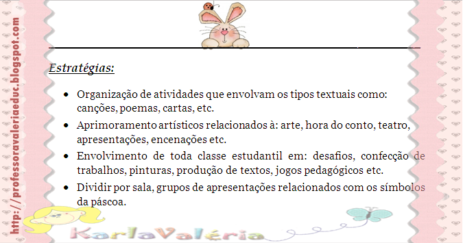 Projeto Páscoa para Ensino Fundamental para 1º a 9º ano