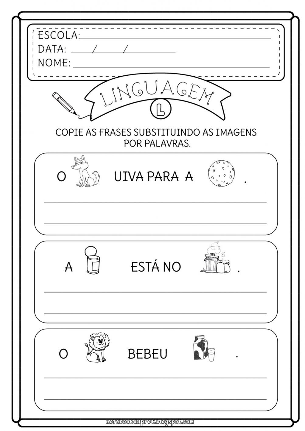 Atividades com a letra L para alfabetização - Atividades Educativas