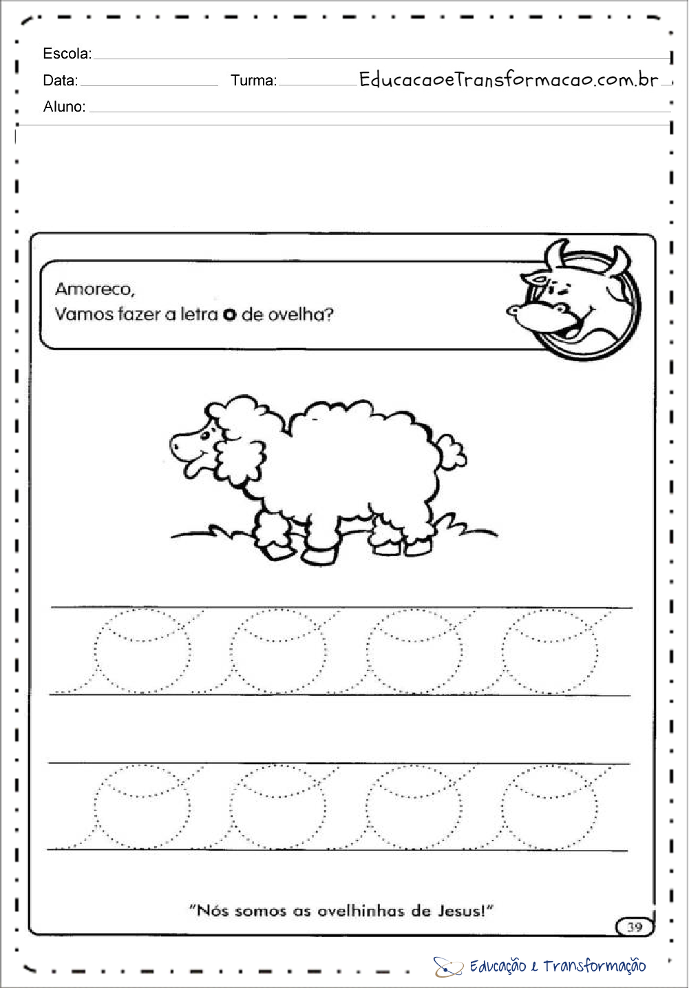 Plano De Aula Letra O Educação Infantil