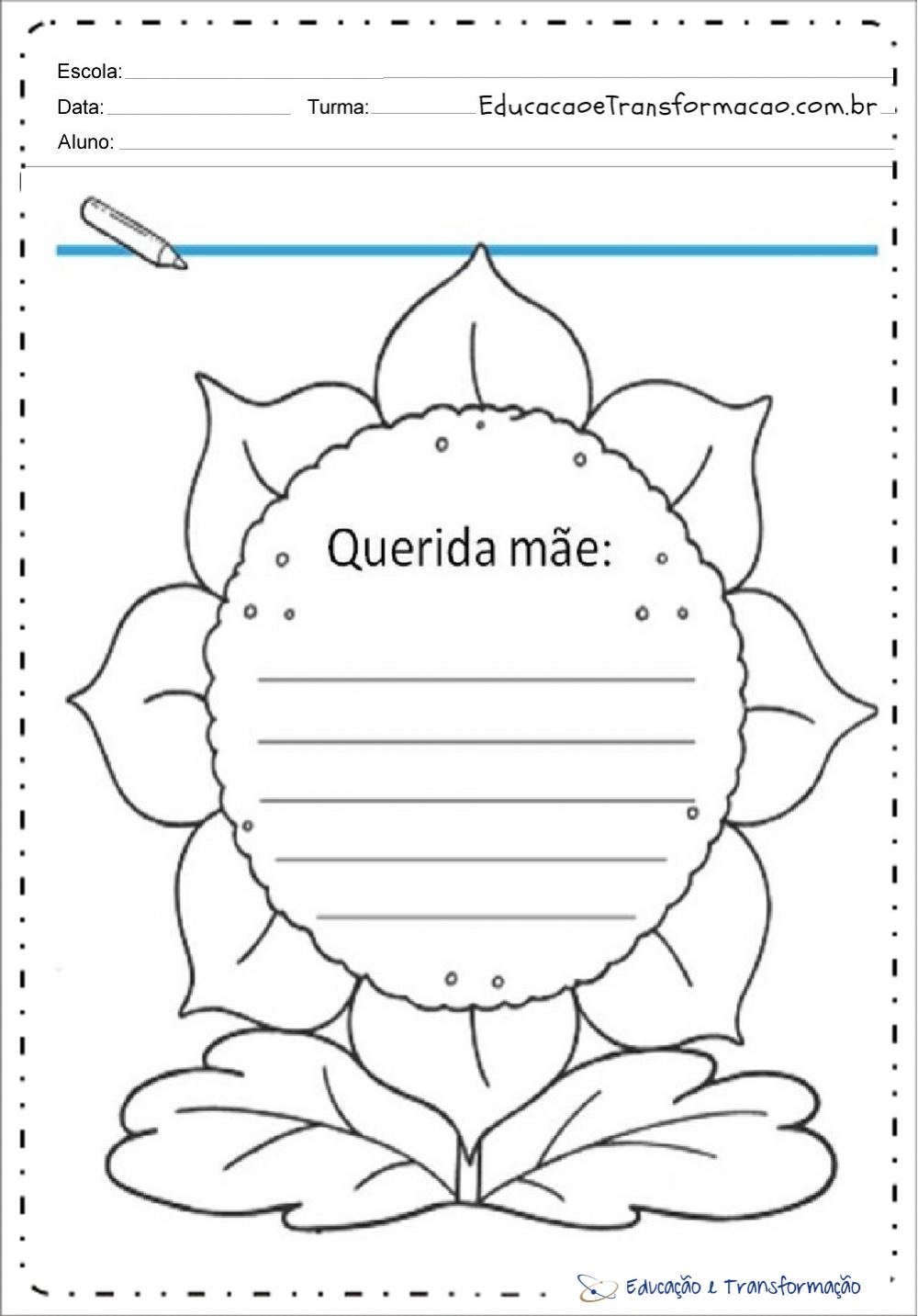 Atividades de Produção de Texto Dia das Mães - Querida Mãe 