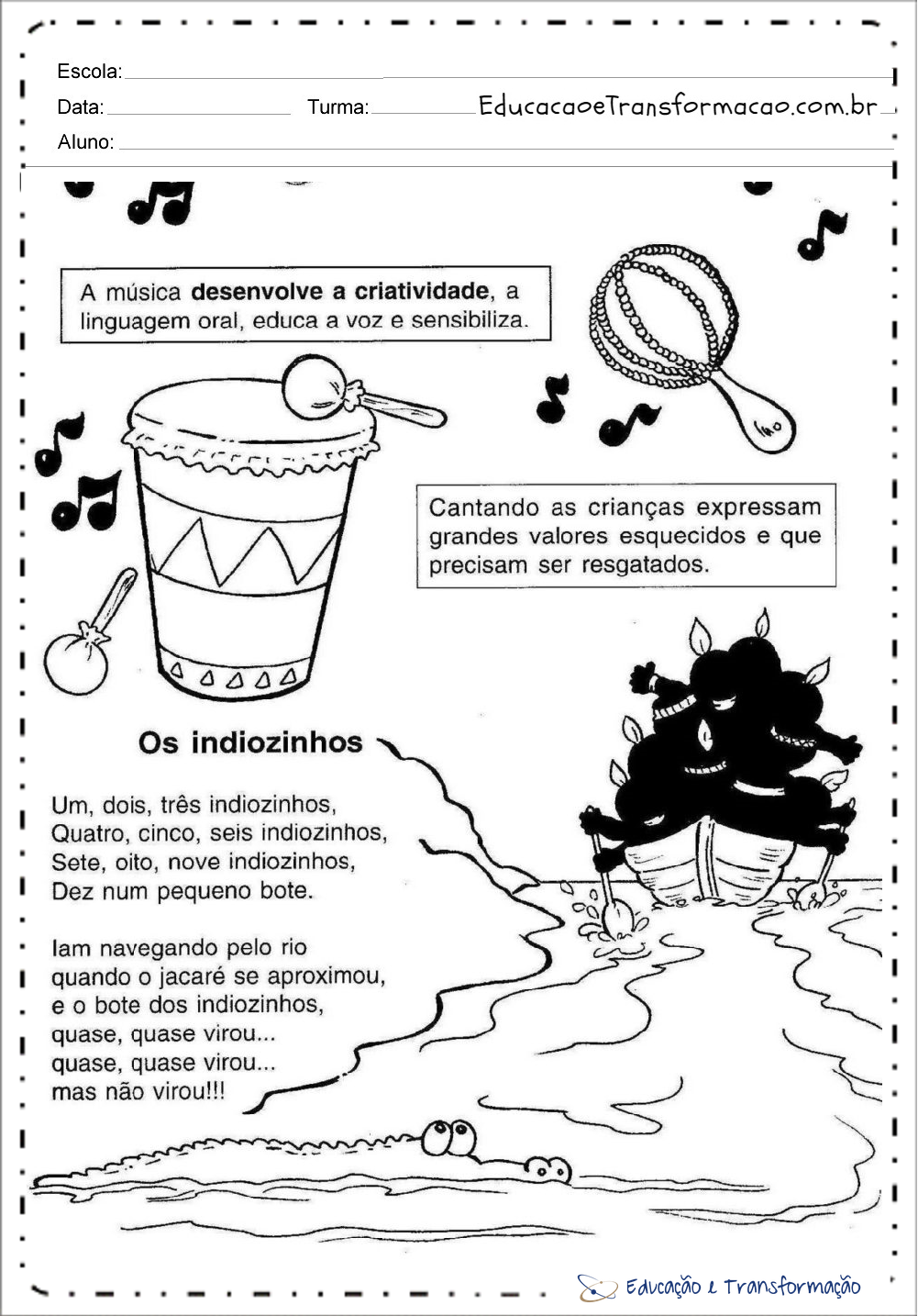 Atividades Dia do Índio para Ensino Fundamental