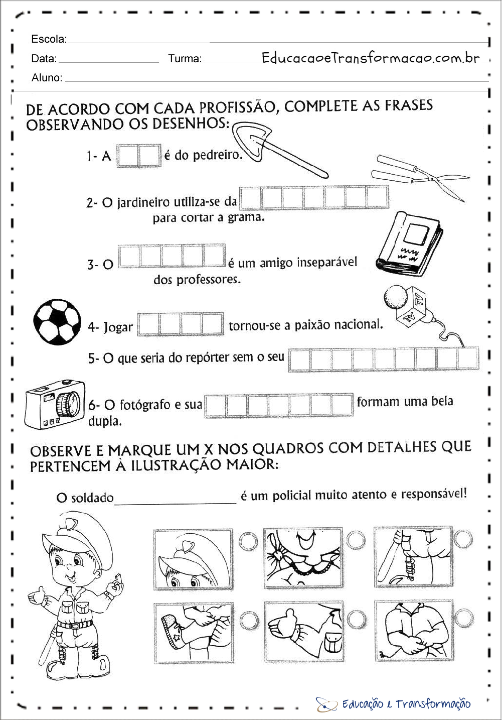 Atividades Dia do Trabalho