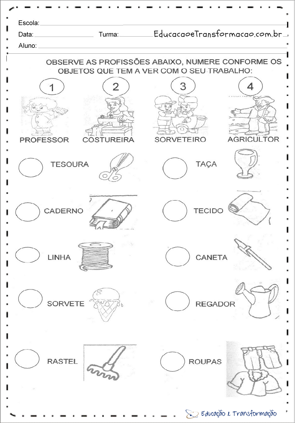 Atividades Dia do Trabalho