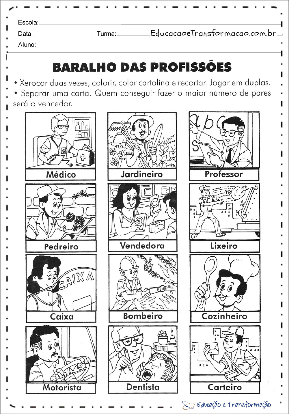 Atividades sobre Profissões