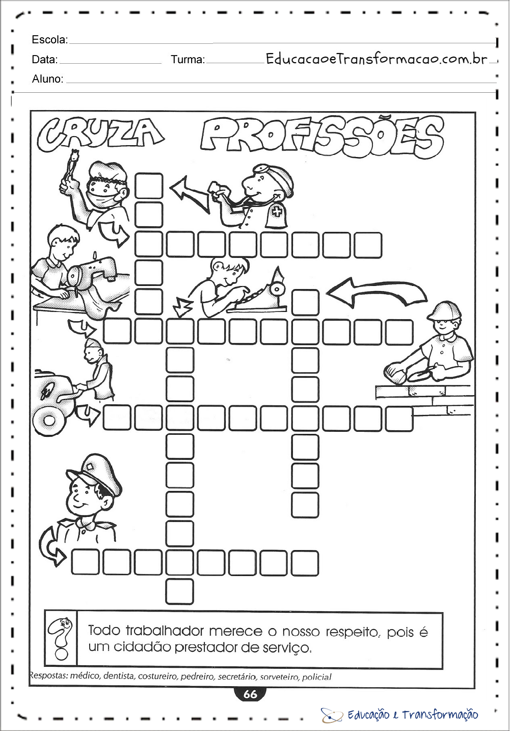 Atividades sobre Profissões