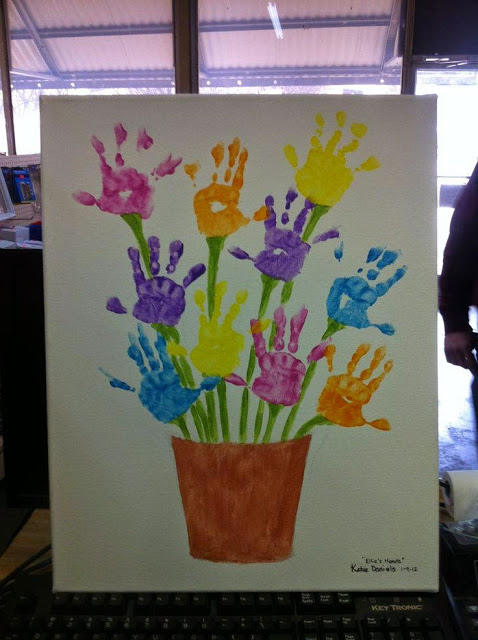Lembrancinhas Dia das Mães com pintura de mãos e pés