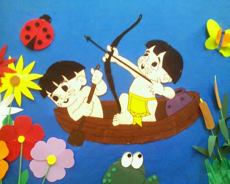 Mural Dia do Índio em EVA para Educação Infantil